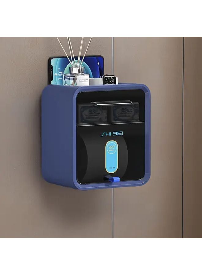 2025 White No Drill Wall Mounted Bathroom Tissue Holder Modern Toilet Paper Dispenser - Image 2